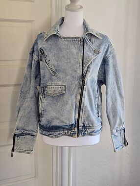 By Egreis Denim Moto Jacket - Women's Light Blue Jacket